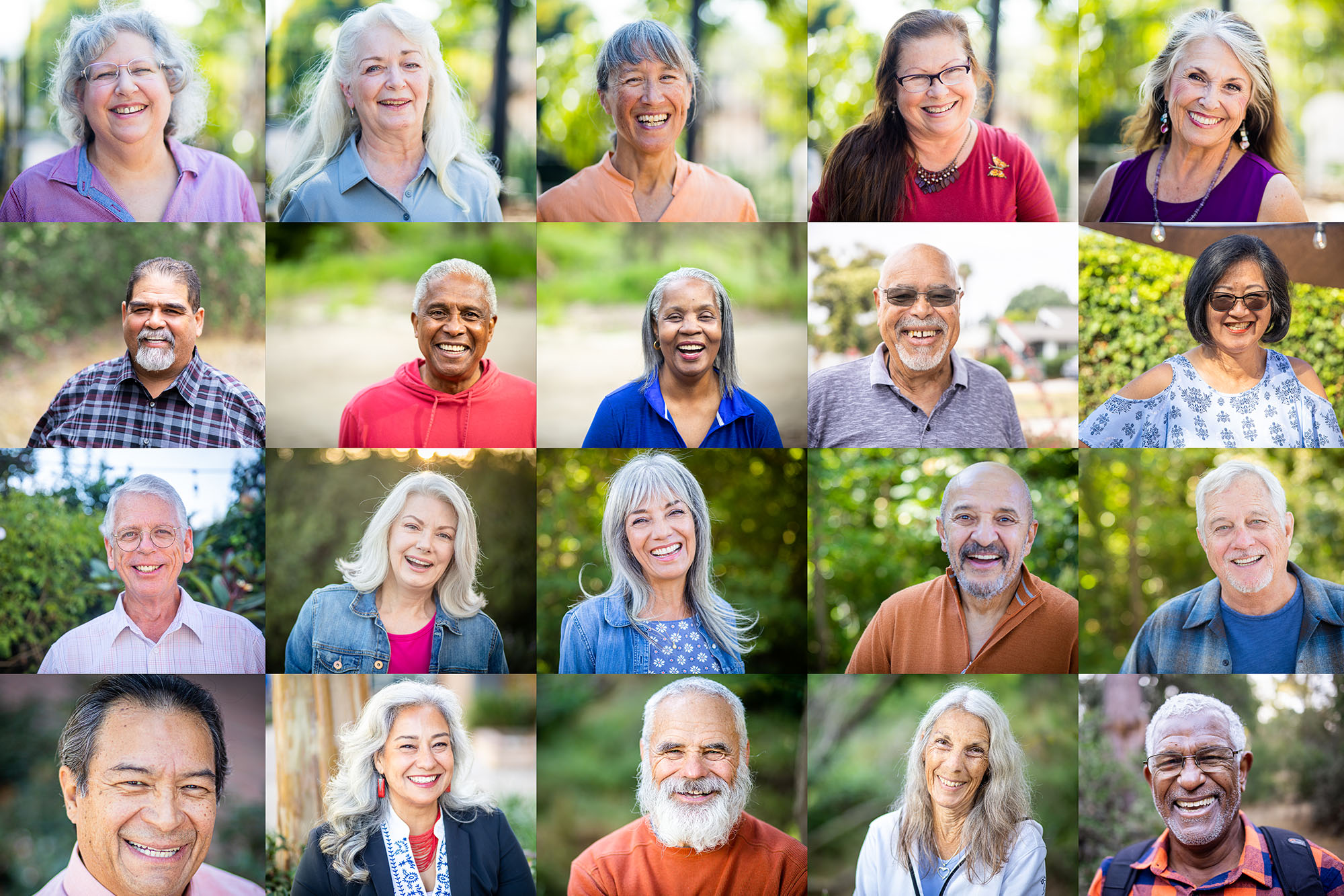 60 years of Medicaid - Montage photo of 20 adults in their 50's and 60's