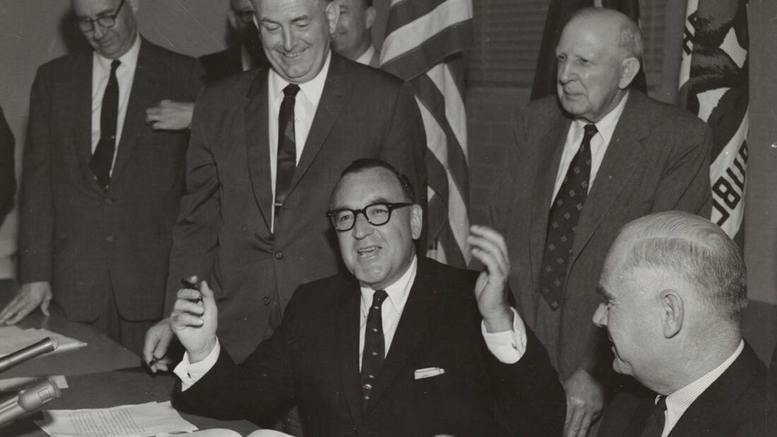 60 years of Medicaid - Governor Edmund G. Brown signing a bill