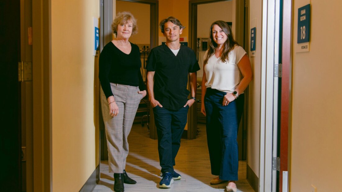 health centers substance use treatment - three addiction treatment clinicians pose at a clinic