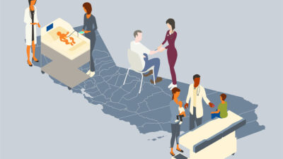 California Counties Map with Doctors and Patients